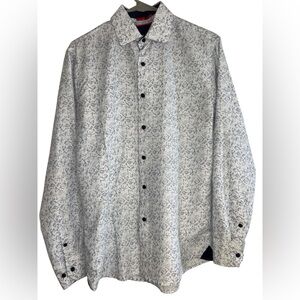 White Floral Button-Up Shirt